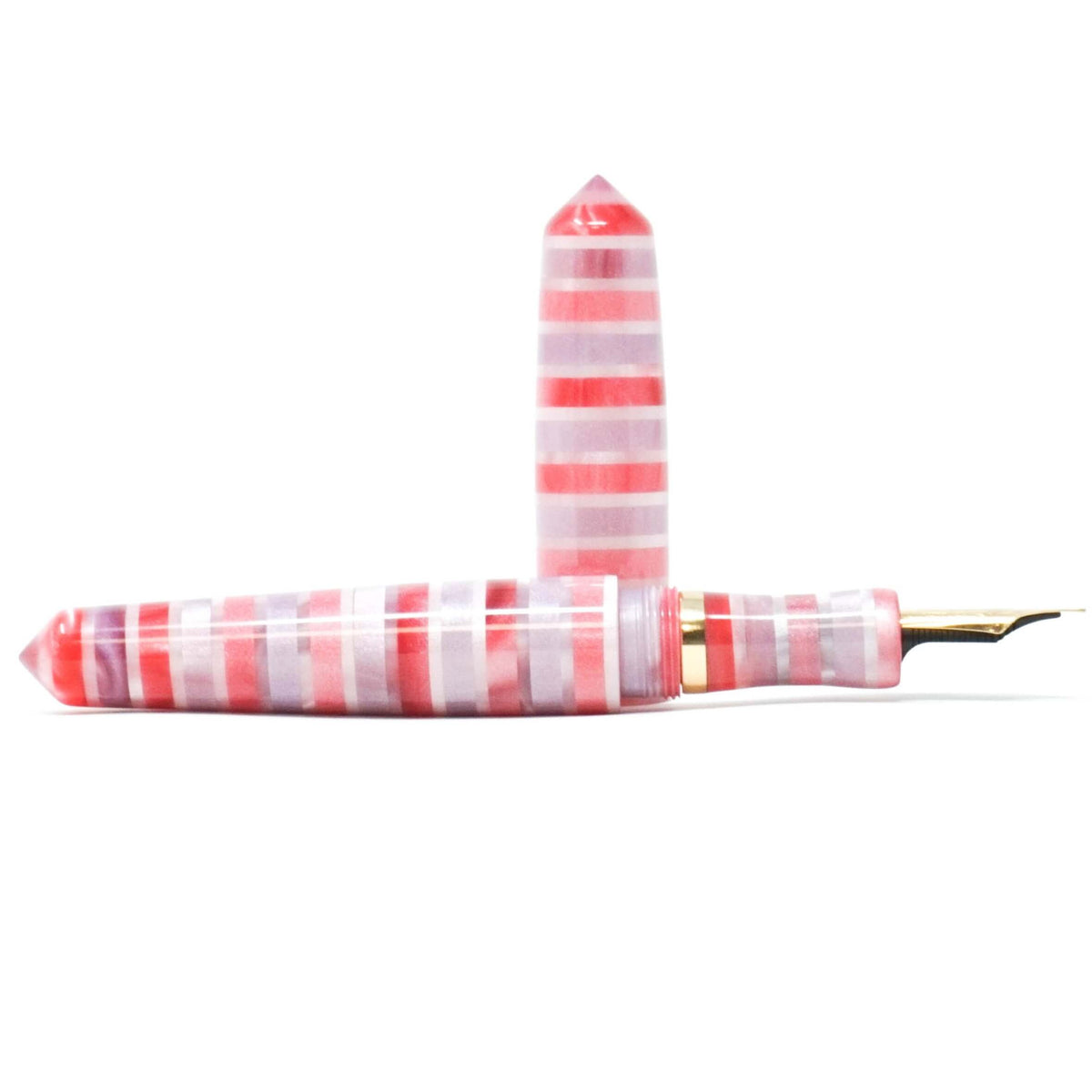 Striped Candy Spreadbury XL Grand Loft Bespoke Fountain Pen JoWo/Bock #6