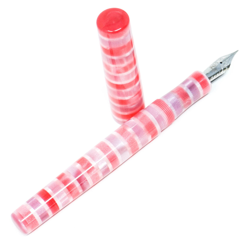 Striped Candy Highworth Loft Bespoke Fountain Pen JoWo/Bock #6